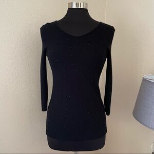 J.Jill Wool Blend 3/4 sleeves Black Sweater Size XS